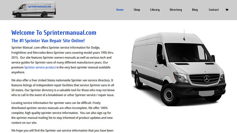 Sprinter Van Repair Info