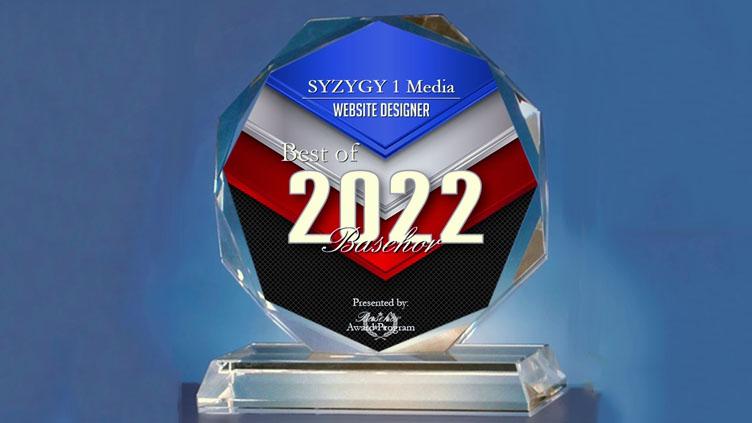 2022 Best Of Basehor Website Designer Award in crystal