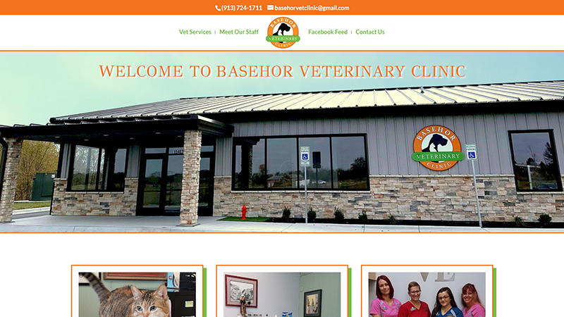Basehor Veterinary Clinic Website Screenshot